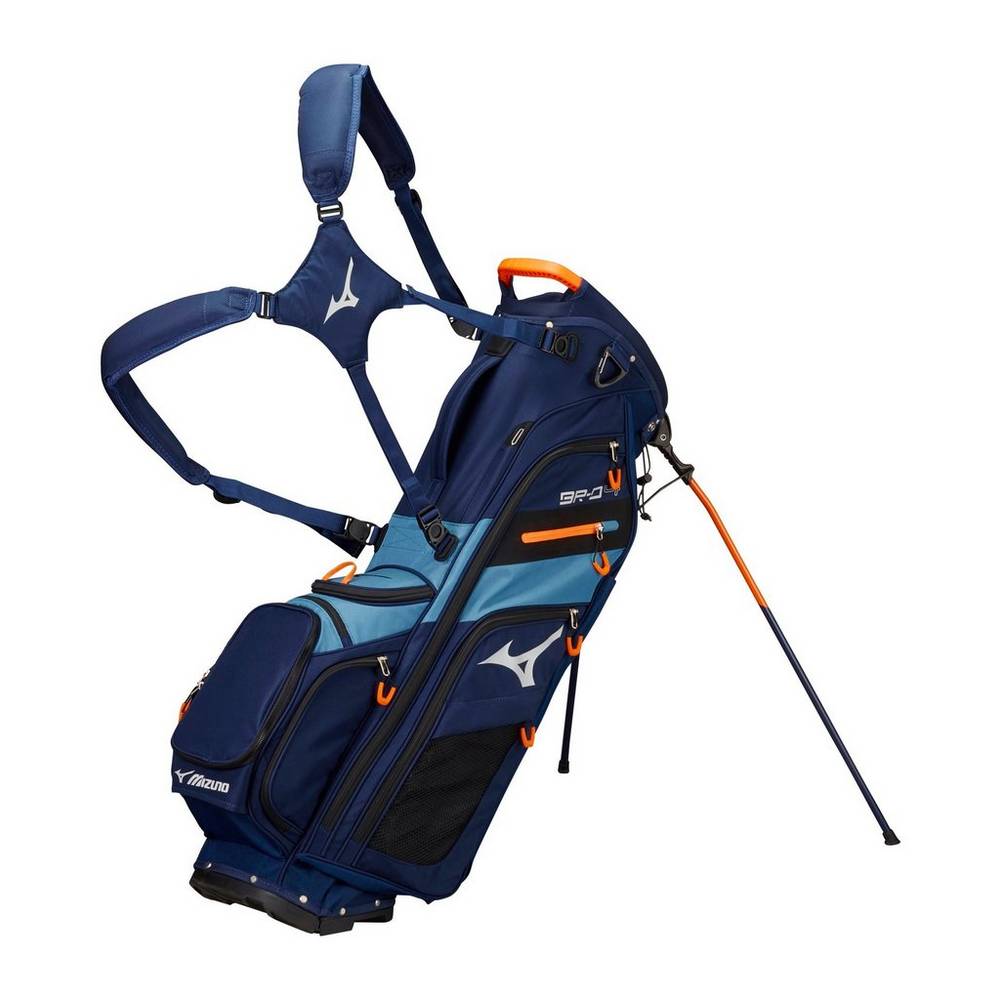 Mizuno BR-D4 6-Way Stand Férfi Táská Sötétkék/Szürke Kék TUI179285